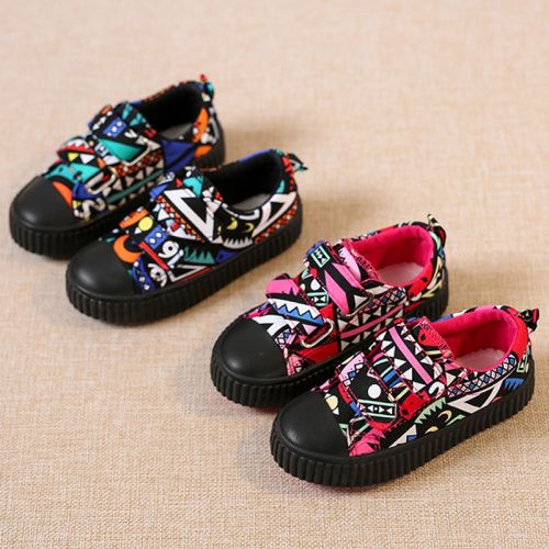 Baskets enfants en toile pour printemps - semelle caoutchouc naturel Ref 1013081