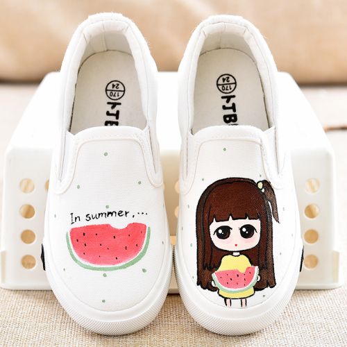 Baskets enfants en toile pour printemps - Ref 1013327