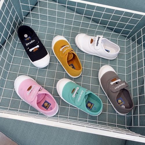 Baskets enfants en toile pour printemps - semelle caoutchouc Ref 1013369