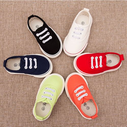 Baskets enfants en toile pour printemps - semelle caoutchouc Ref 1013731