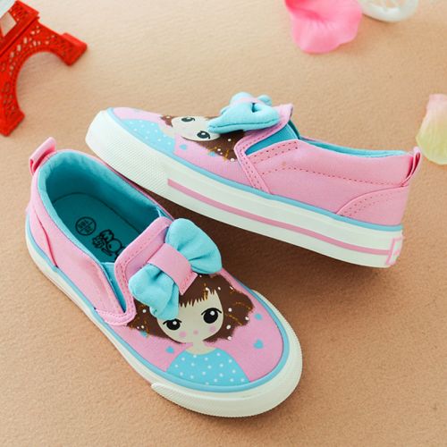 Baskets enfants en toile pour printemps - semelle caoutchouc Ref 1013997