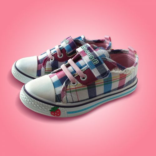 Baskets enfants en toile pour Toute saison - semelle plastique Ref 1014125