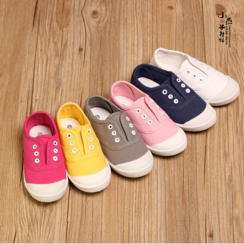 Baskets enfants en toile pour printemps - semelle caoutchouc Ref 1014249