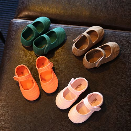 Baskets enfants en toile pour printemps - semelle caoutchouc Ref 1014276