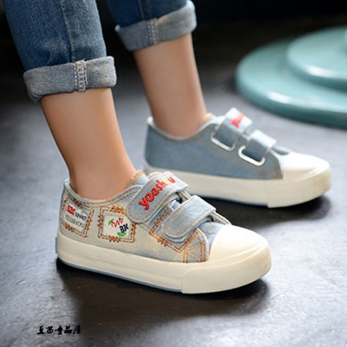 Baskets enfants en toile pour printemps - semelle caoutchouc Ref 1014388