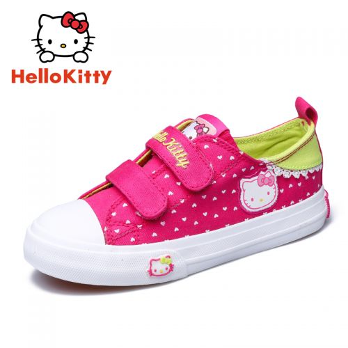 Baskets enfants en toile HELLO KITTY pour printemps - semelle vulcanisation Ref 1014434