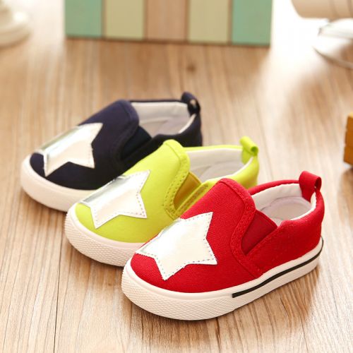 Baskets enfants en toile pour printemps - semelle plastique Ref 1014918