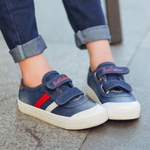 Baskets enfants en toile MINYMOE pour printemps - semelle caoutchouc Ref 1015267