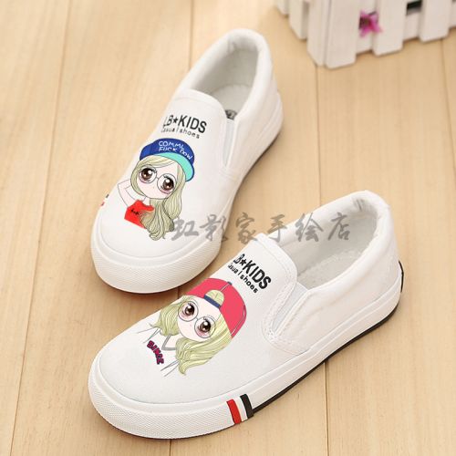 Baskets enfants en toile SHINCHAN pour printemps - semelle caoutchouc naturel Ref 1015383