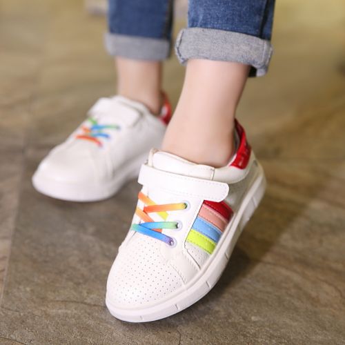 Baskets enfants en similicuir pour printemps - semelle caoutchouc antidérapant Ref 1015424