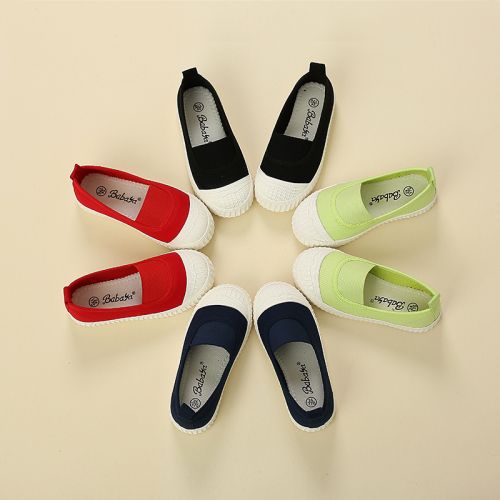 Baskets enfants en toile pour printemps - semelle caoutchouc Ref 1015491