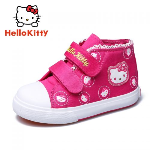Baskets enfants en tissu HELLO KITTY pour printemps - semelle vulcanisation Ref 1015748