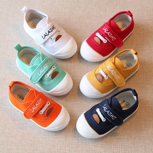 Baskets enfants en toile pour printemps - semelle plastique Ref 1016234