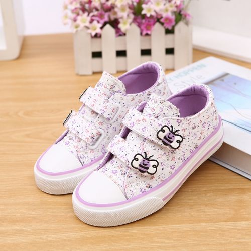 Baskets enfants en toile pour printemps - semelle caoutchouc Ref 1016331