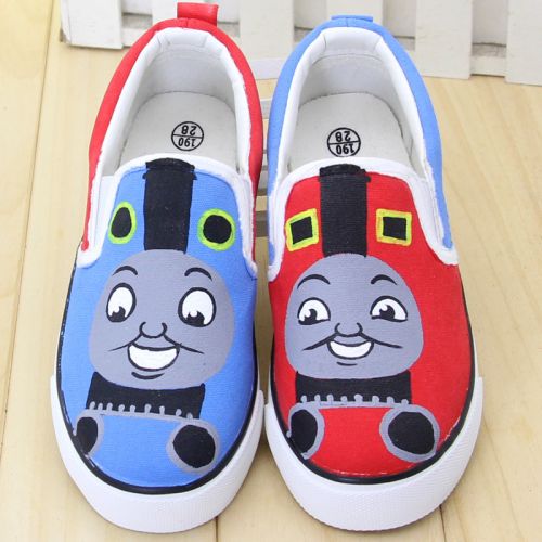 Baskets enfants en toile brodé pour printemps - Ref 1016388