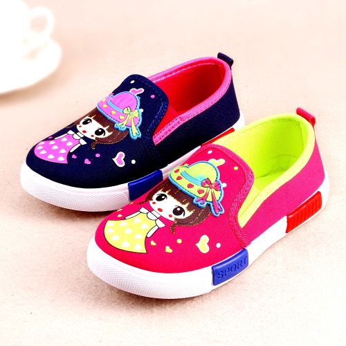 Baskets enfants en toile pour printemps - semelle caoutchouc antidérapant Ref 1017999