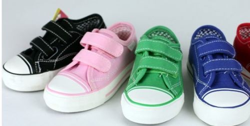 Baskets enfants en toile pour printemps - semelle caoutchouc Ref 1020255