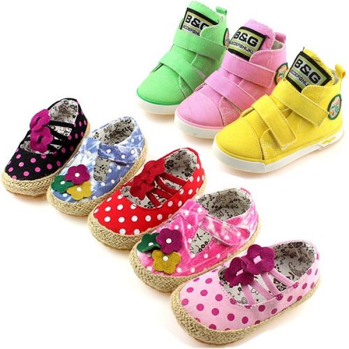 Baskets enfants en toile pour printemps - semelle caoutchouc Ref 1020351