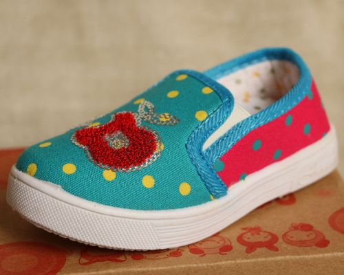 Baskets enfants en tissu pour Toute saison - semelle plastique Ref 1021123