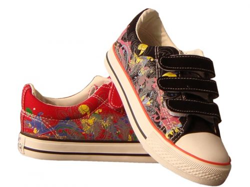 Baskets enfants en toile pour printemps - semelle caoutchouc Ref 1021277