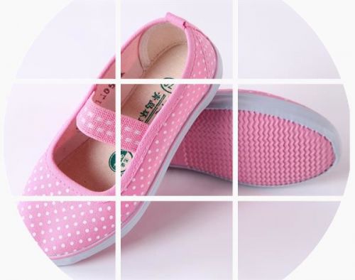 Baskets enfants en toile pour printemps - semelle caoutchouc Ref 1021291