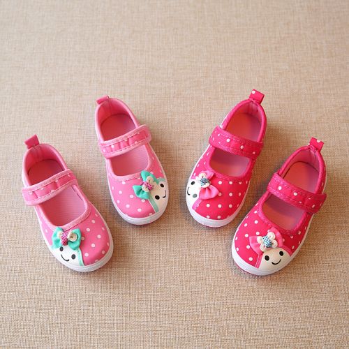 Baskets enfants en toile pour printemps - semelle caoutchouc Ref 1023041