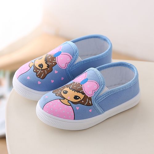 Baskets enfants en toile pour printemps - semelle caoutchouc Ref 1023060
