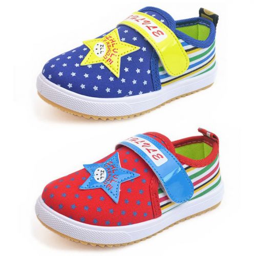 Baskets enfants en toile pour printemps - semelle plastique Ref 1023109