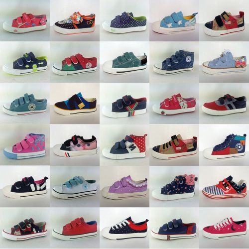 Baskets enfants en toile pour printemps - semelle caoutchouc Ref 1023196