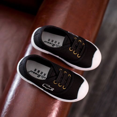 Baskets enfants en toile brodé pour printemps - semelle plastique Ref 1023961