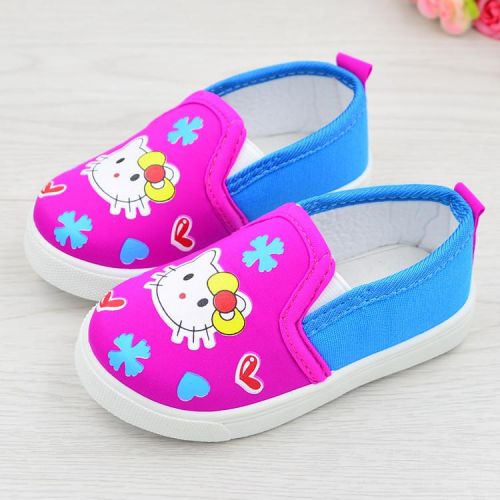 Baskets enfants en tissu pour printemps - semelle caoutchouc naturel Ref 1025131