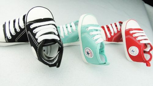 Baskets enfants en toile coutures cuir pour printemps - semelle Ref 1025247