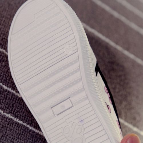 Baskets enfants en toile coutures cuir pour printemps - semelle caoutchouc antidérapant Ref 1025646
