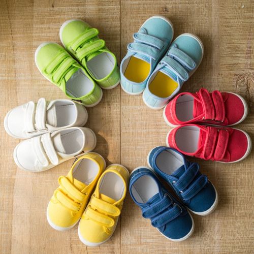 Baskets enfants en toile pour printemps - semelle caoutchouc Ref 1025768