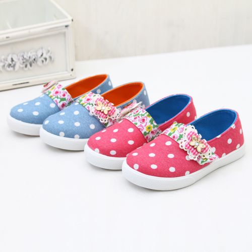 Baskets enfants en toile pour printemps - semelle caoutchouc Ref 1025860