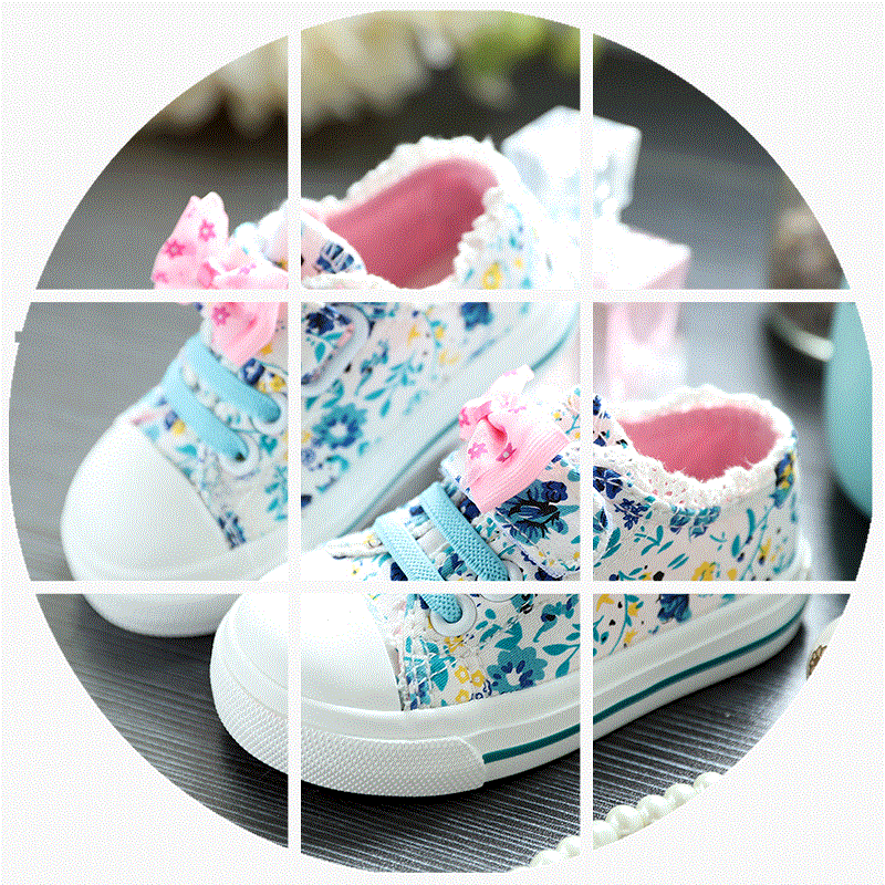 Baskets enfants en toile pour printemps - semelle caoutchouc Wear Ref 1025983