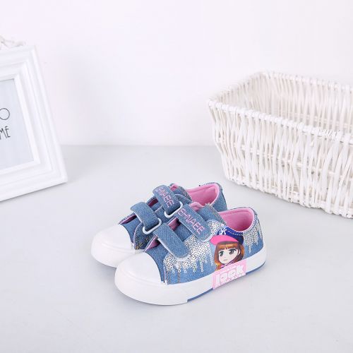 Baskets enfants en toile pour printemps - semelle caoutchouc naturel Ref 1026547
