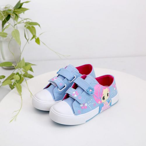 Baskets enfants en toile pour printemps - semelle caoutchouc naturel Ref 1026552