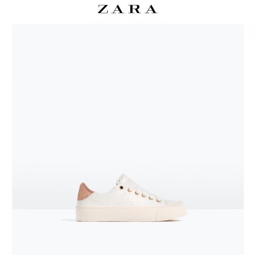Baskets enfants en tissu ZARA coutures cuir pour Toute saison - semelle caoutchouc Ref 1028080