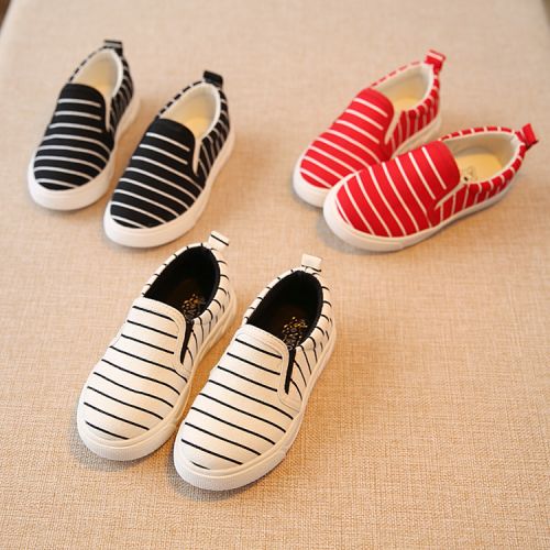 Baskets enfants en toile pour printemps - semelle caoutchouc antidérapant Ref 1028334
