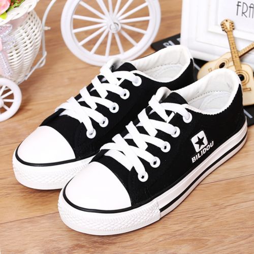 Baskets enfants en toile pour printemps - semelle caoutchouc Ref 1028409