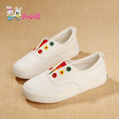 Baskets enfants en toile HAPPY RABBIT pour printemps - semelle caoutchouc Ref 1029608