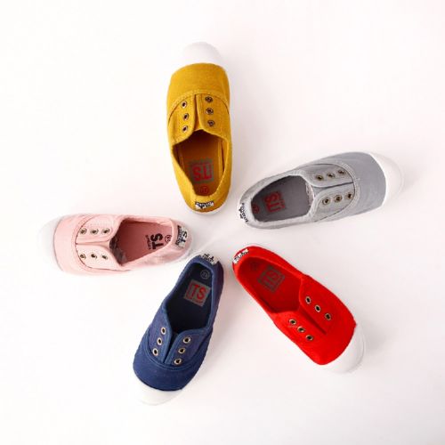 Baskets enfants en toile pour printemps - semelle plastique Ref 1029723