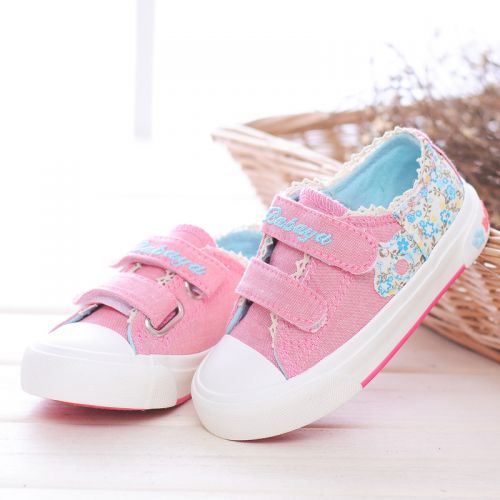 Baskets enfants en toile pour printemps - semelle caoutchouc Ref 1029810