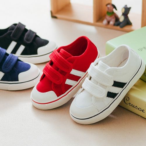 Baskets enfants en toile pour printemps - semelle caoutchouc Ref 1029837