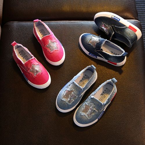 Baskets enfants en toile pour printemps - semelle caoutchouc antidérapant Ref 1030297