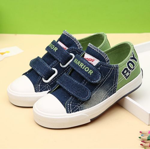 Baskets enfants en toile WARRIOR pour printemps - semelle caoutchouc naturel Ref 1030901