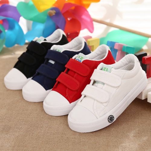 Baskets enfants en toile pour printemps - semelle caoutchouc naturel Ref 1031091