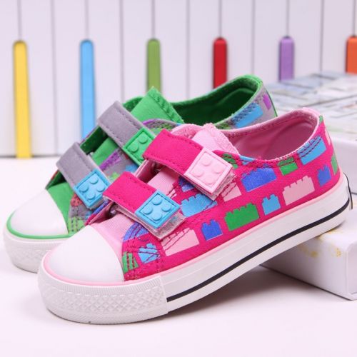 Baskets enfants en toile pour printemps - semelle caoutchouc Ref 1031289