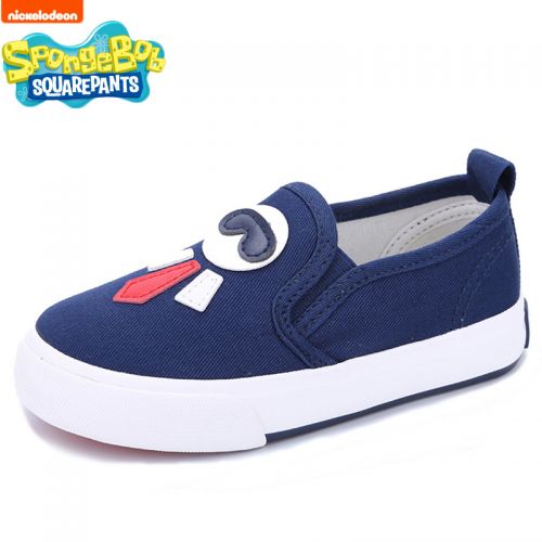 Baskets enfants en toile SPONGEBOB SQUAREPANTS pour printemps - semelle caoutchouc Ref 1031654